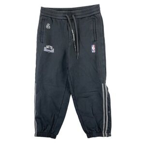 Jack & Jones NBA Brooklyn Nets Snap Jogger Sweatpants Mens M Black Basketball